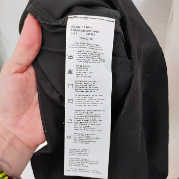 Joseph Ribkoff Womens Size 4 Crop Capri Black Pants Faux Coin Details #3610 - Picture 11 of 12